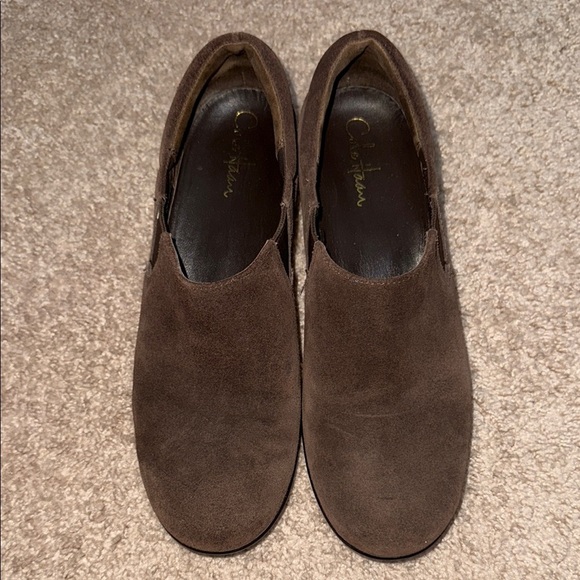 Cole Haan Chocolate Brown Suede Round Toe Slip On Comfort Clog Shoes Size 10 - Picture 4 of 7